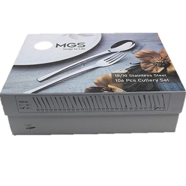 سرویس قاشق و چنگال MGS طلایی 106 پارچه